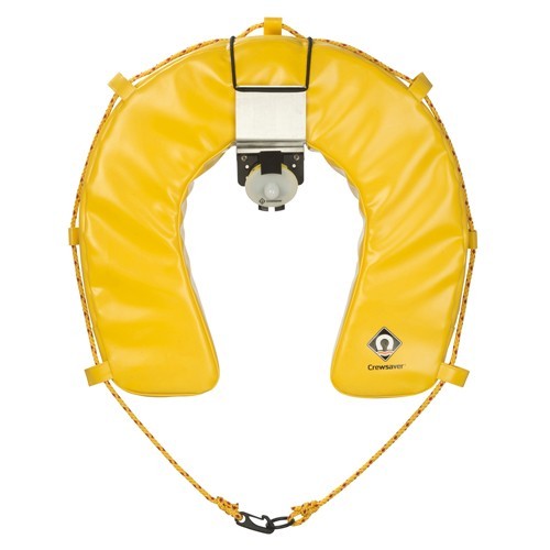 Спасательная подкова Crewsaver 100030 жёлтая со светильником и кронштейном