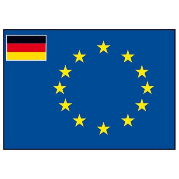 Talamex 27332300 European With Small Germany Flag Голубой  Blue 100 x 150 cm 