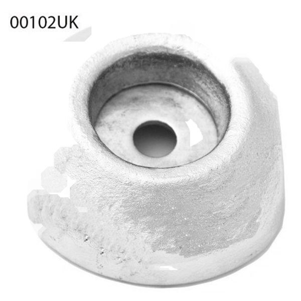Tecnoseal TEN00105UK UK Оцинкованный анод руля Серебристый Grey 145 mm 