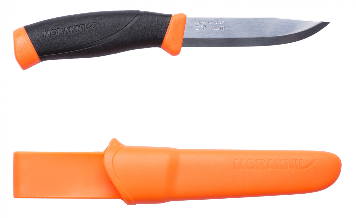 Купить Нож Morakniv Companion S 11824 219x104x2,5мм с клинком из нержавеющей стали и рукояткой из термопластичного эластомера 7ft.ru в интернет магазине Семь Футов