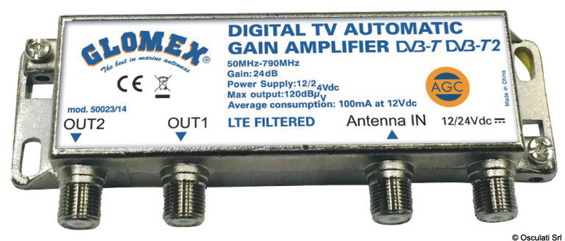 Купить Amplificatore Automatico AGC Glomex 50023/14, 29.142.00 7ft.ru в интернет магазине Семь Футов