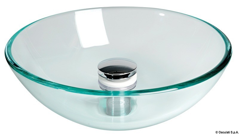 Купить Раковина полусферической формы из прозрачного стекла 360 мм, Osculati 50.189.36 7ft.ru в интернет магазине Семь Футов