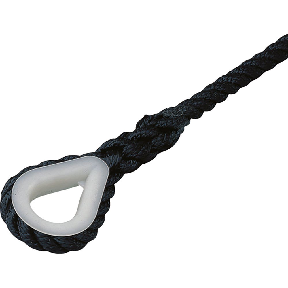 Plastimo 70474 7047 12 m полиэфирная веревка Серебристый Black 8 mm
