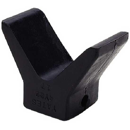 Seachoice 50-56261 Molded Y Bow Stop Черный  Black Rubber 76 x 76 mm 