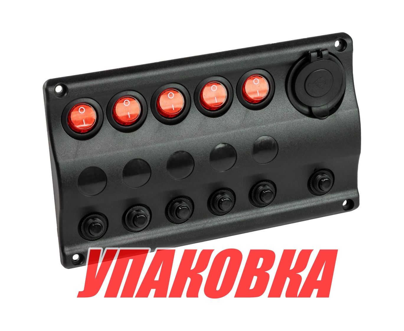 Купить Панель бортового питания 5 переключателей, USB зарядка, индикация, автоматы (упаковка из 6 шт.) AAA 10226-BKU_pkg_6 7ft.ru в интернет магазине Семь Футов