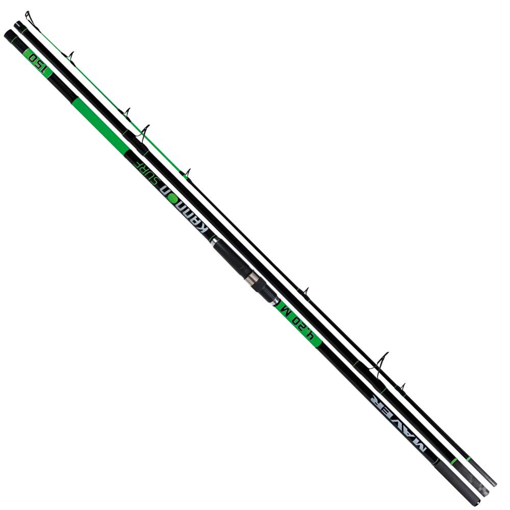 Maver 5690150 Kannon Телескопическая удочка для серфинга Серебристый Black / Green 4.20 m