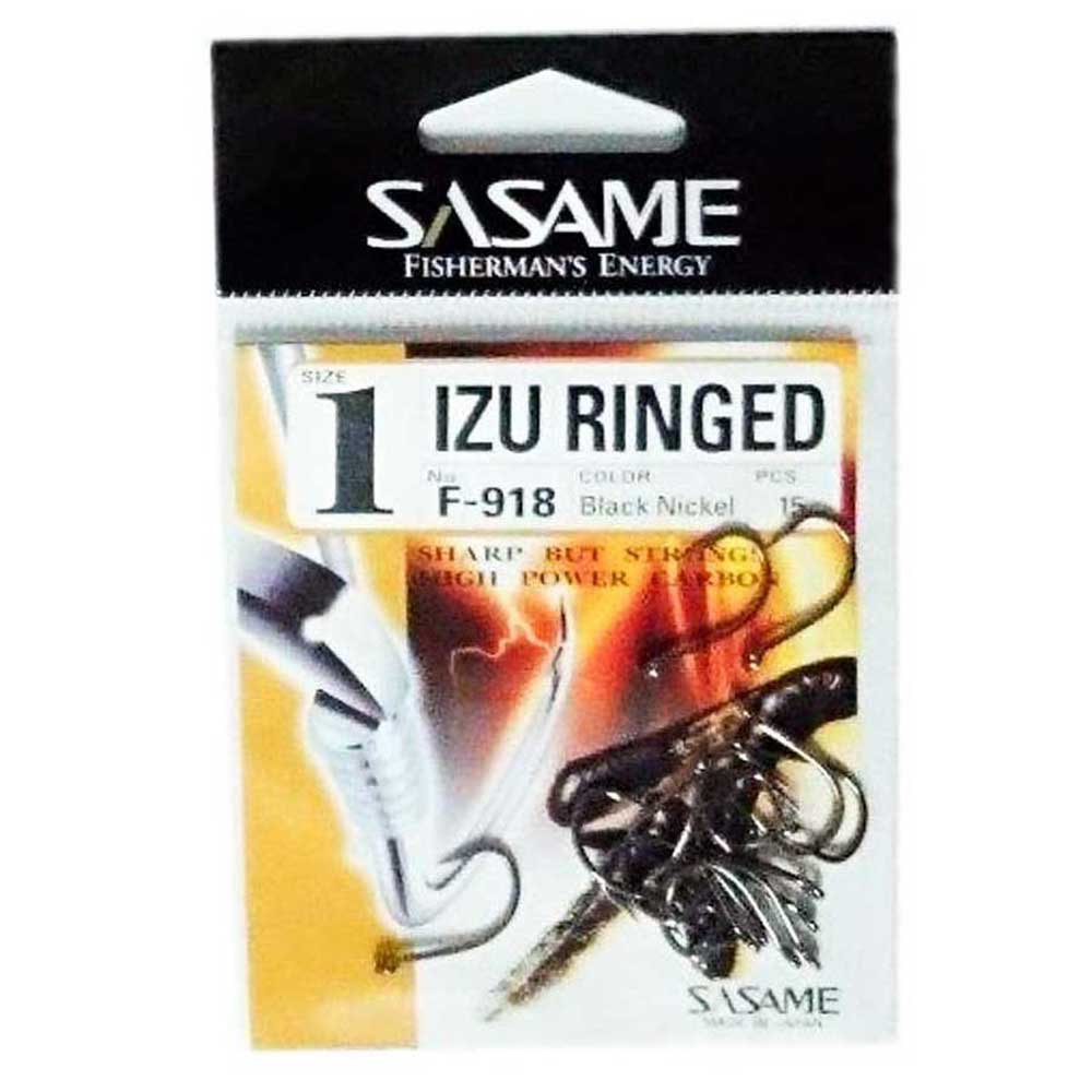 Sasame SSIZU02 Izu Ringed Крючки С Одним Глазком Black 2