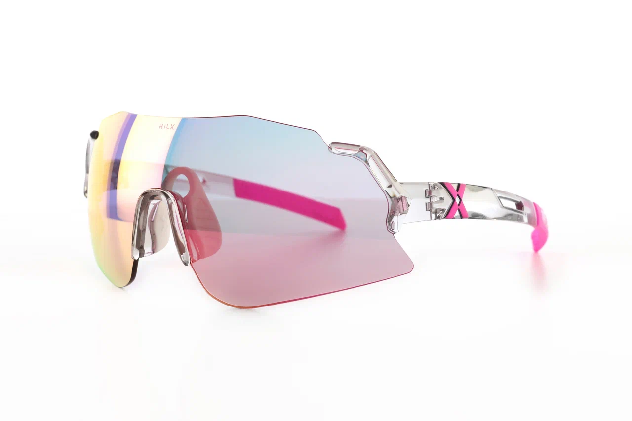 Купить Спортивные очки HILX Savage 2.0 Shiny Crystal Grey Pink / Pink Lens, hsa05409-sv5pk16 7ft.ru в интернет магазине Семь Футов