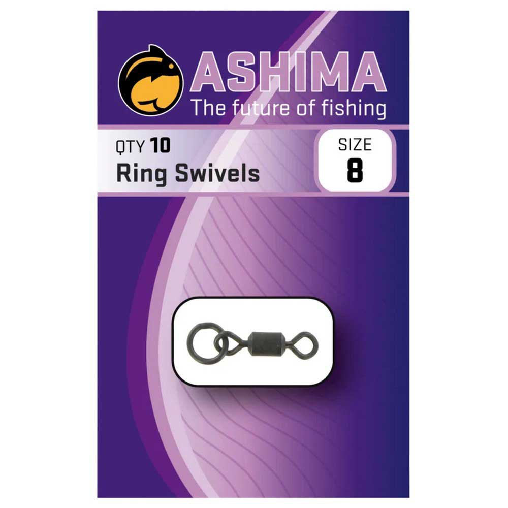 Ashima fishing ASRS810 Кольцевые вертлюги 10 единицы Black Nickel 8