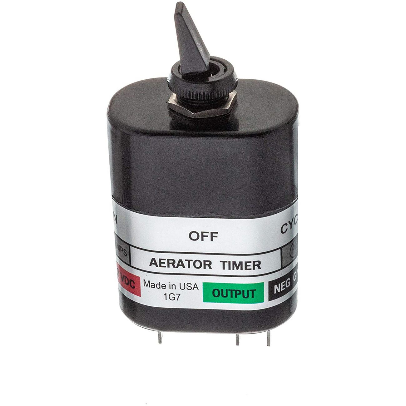 Переключатель аэрационного компрессора в водонепроницаемом корпусе Attwood 14292-3 12 В 10 А черный в емкость для хранения улова