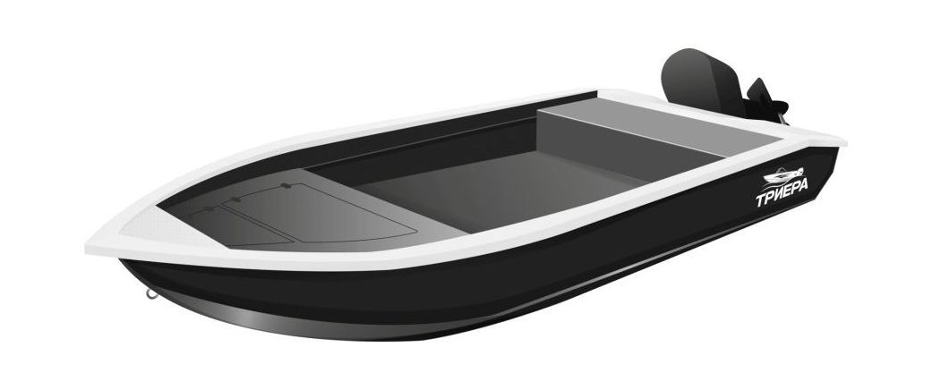 Купить Моторная лодка, Триера 420 румпель, серый TR420H_grey 7ft.ru в интернет магазине Семь Футов