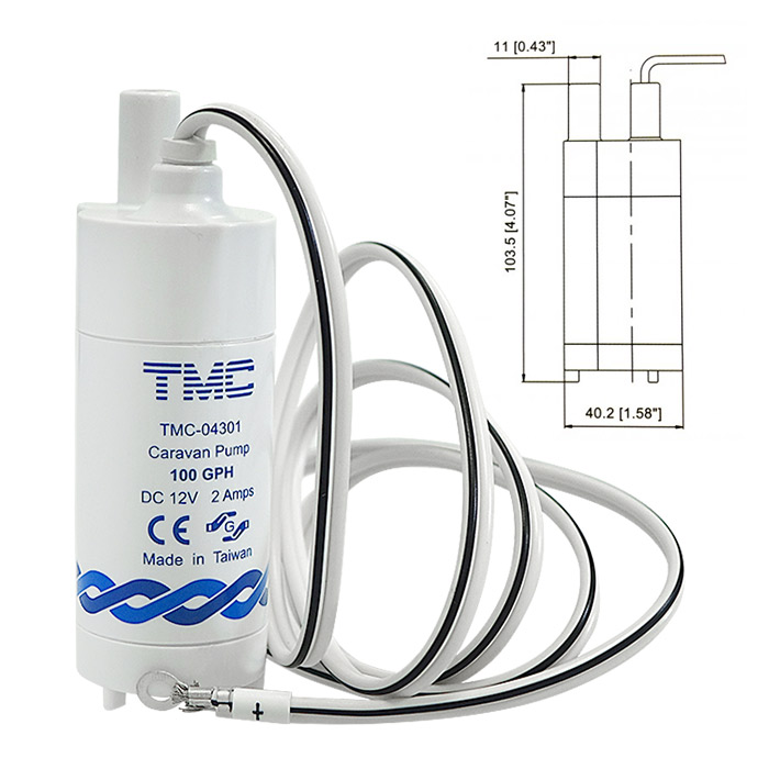 Насос осушительный для откачки воды TMC 04301 100GPH 12В 6,3 л/мин