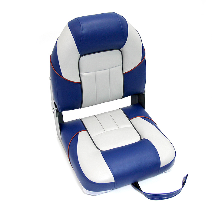 Сиденье мягкое складное Premium Centurion Boat Seat, бело-синее Newstarmarine 75129GB