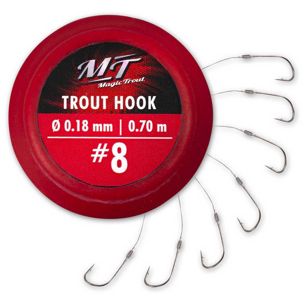 Magic trout 4725103 Trout Связанные Крючки 200 см Бесцветный Silver 8 