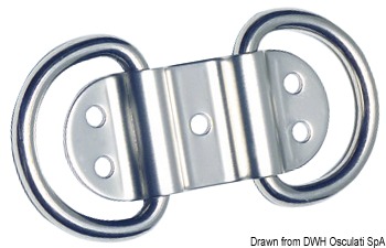 Купить Double ring w/plate 76x32mm 39.867.02 7ft.ru в интернет магазине Семь Футов