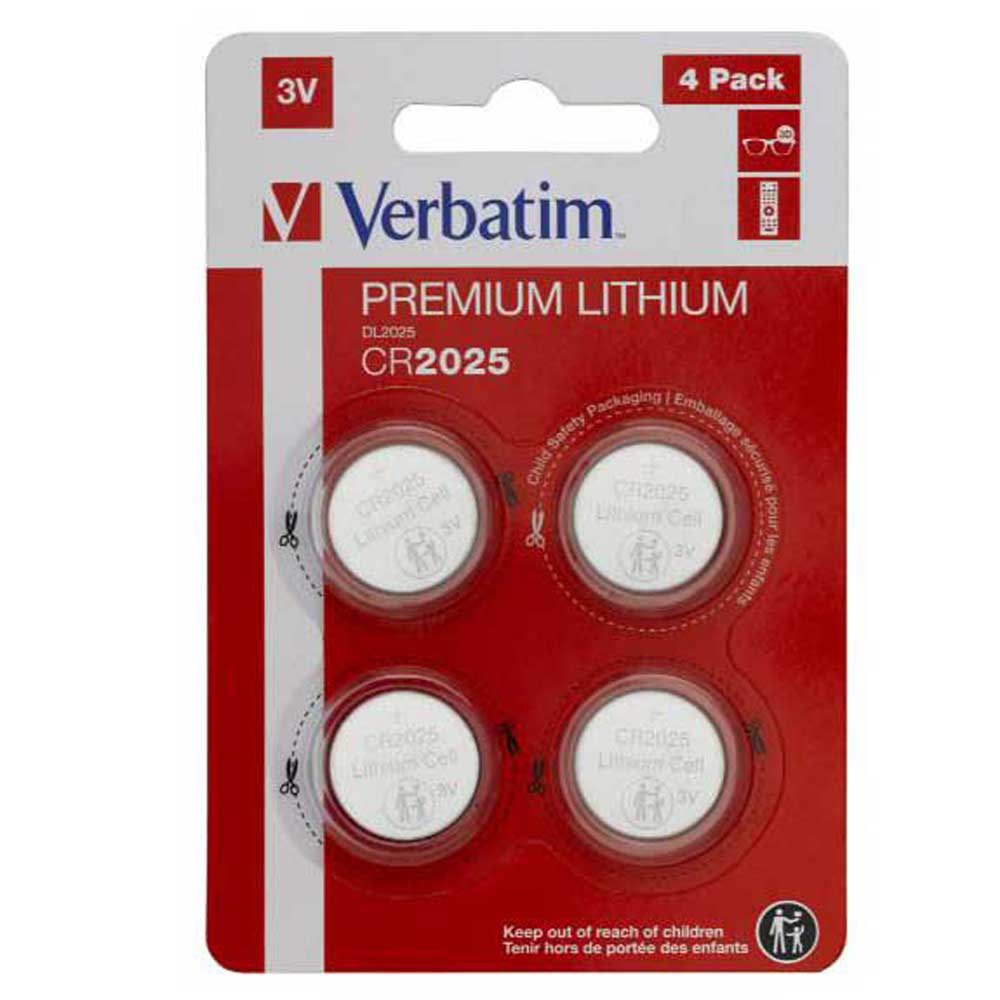 Verbatim 49532 49532 CR 2025 Литиевые батареи 4 единицы Серебристый Silver