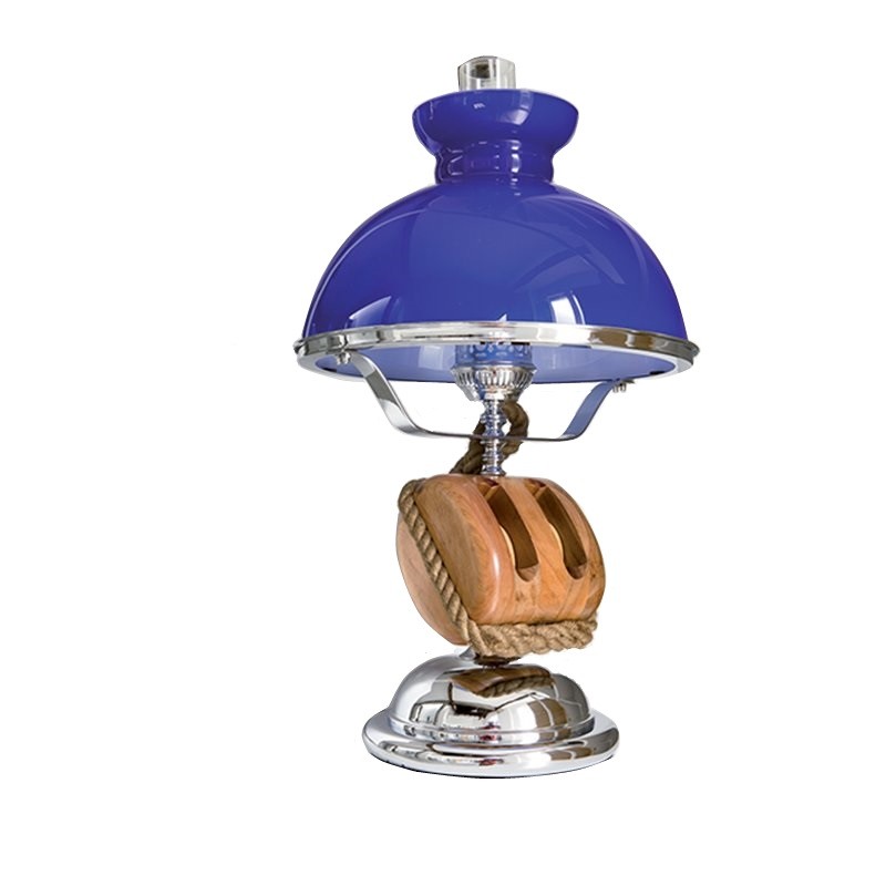 Лампа настольная хромированная Foresti & Suardi "Полиспаст" Porto Marghera 3131.C.AM E27 220/240 В 105 Вт янтарное стекло
