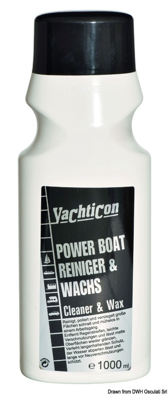 Защитное моющее и полирующее средство Yachticon Power Boat Cleaner & Wax 07286 1000 мл