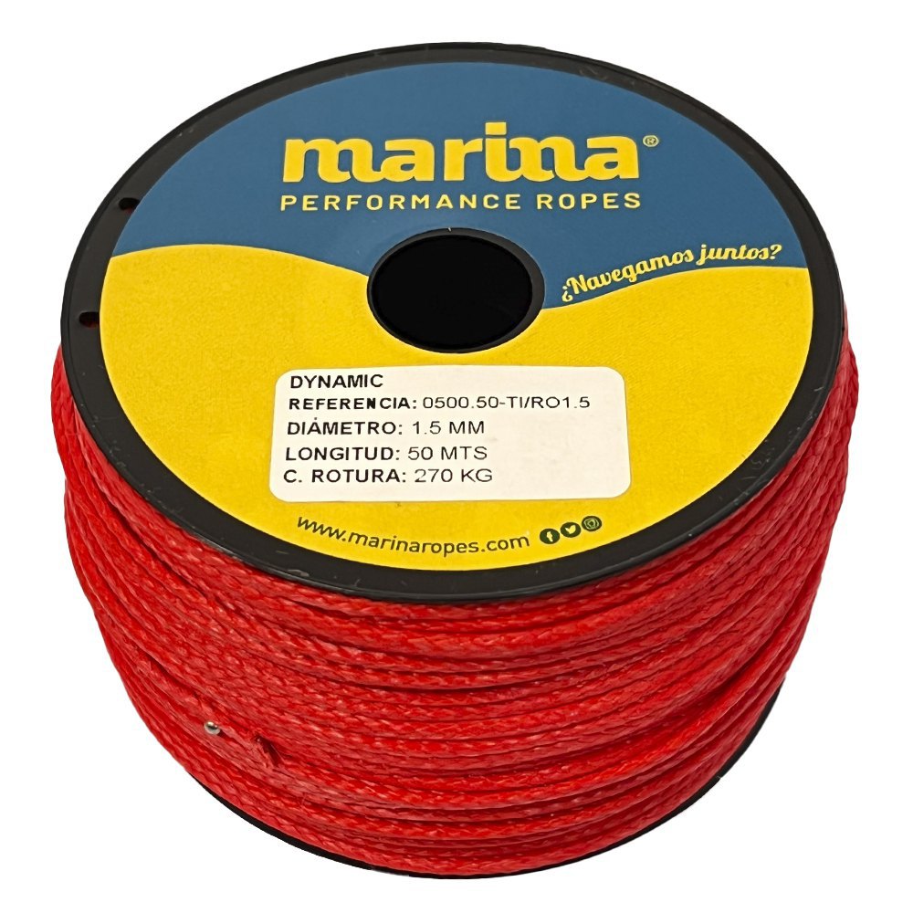 Marina performance ropes 0500.25/RO4 Dynamic 25 m Веревка Бесцветный Red 4 mm 