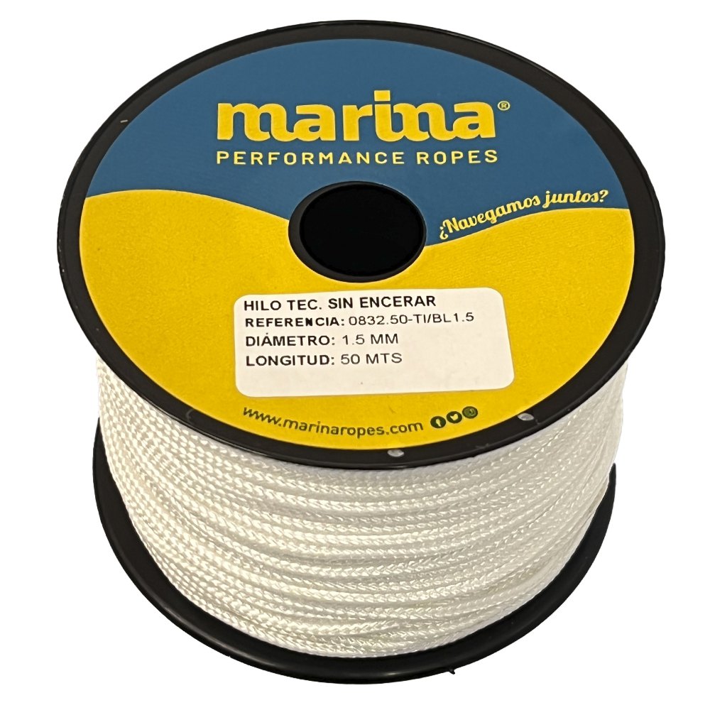 Marina performance ropes 0832.50/BL1 Техническая тема 50 m Плетеная веревка Золотистый White 1 mm 