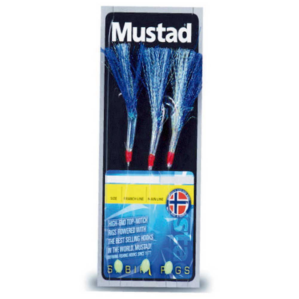 Mustad CL-RIG35-6/0-10 Flasher 3 Hooks Многоцветный  Blue 6/0 