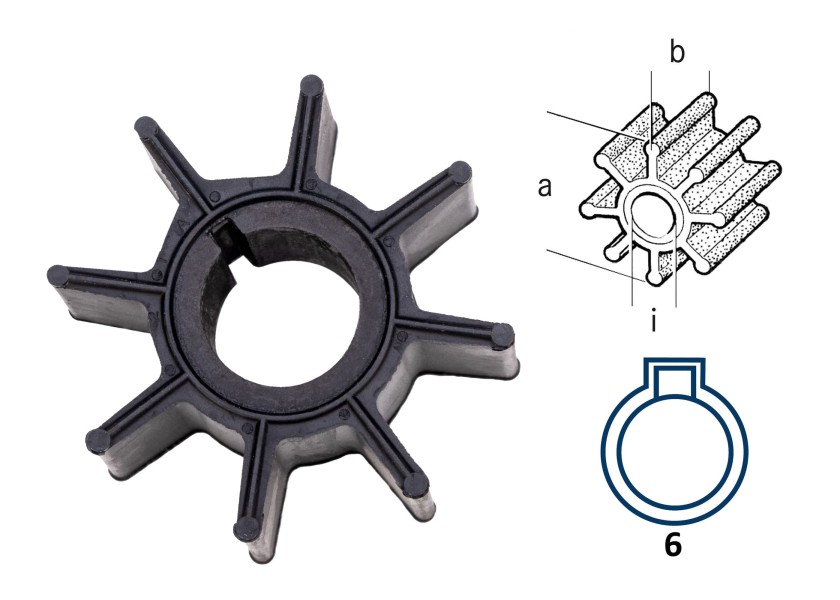 Купить MERCURY Impeller 8M0135803 52086-bvs 7ft.ru в интернет магазине Семь Футов