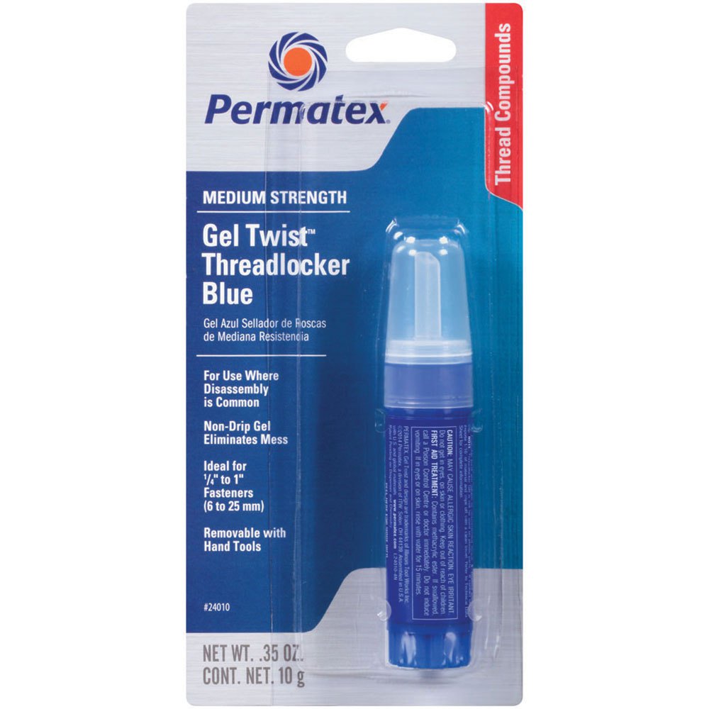 Permatex 180-24010 Gel Twist Резьбовой фиксатор средней прочности Голубой Blue / White 10 g 