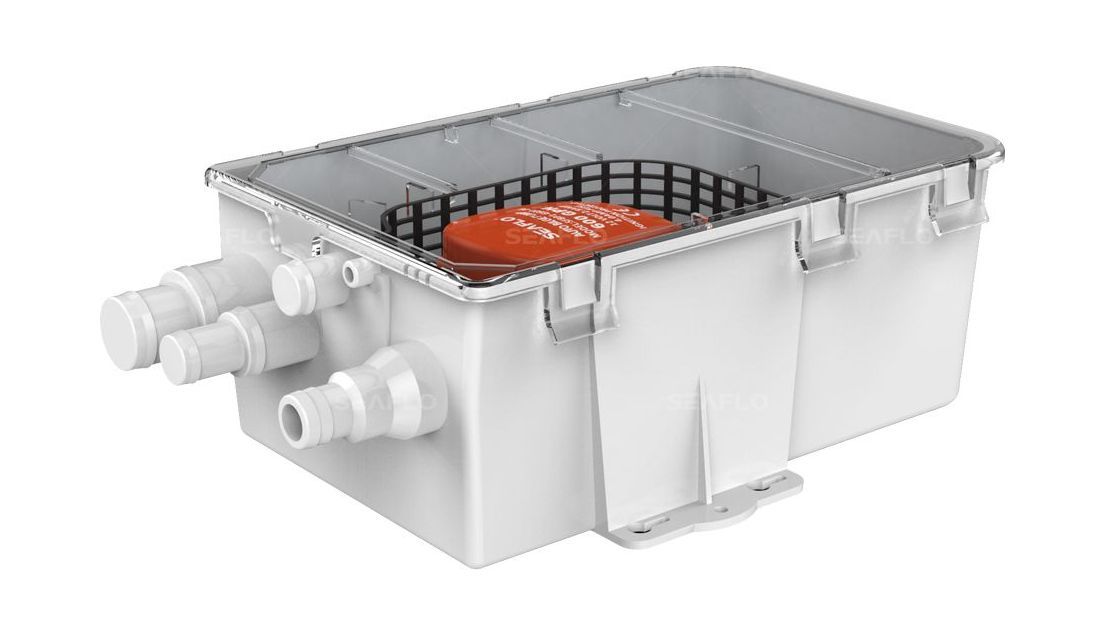 Купить Бак откачки воды из душа 600 GPH, 24 В, SeaFlo SFBP2G60007 7ft.ru в интернет магазине Семь Футов