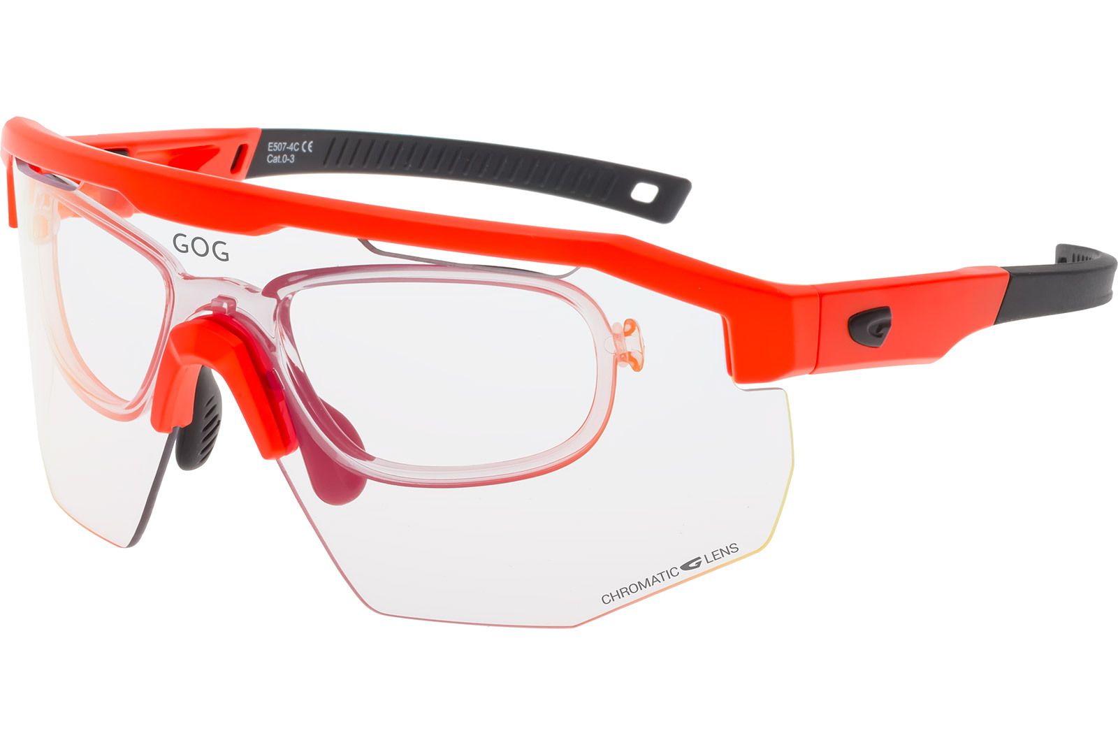 Купить Спортивные очки с диоптриями GOG Argo С / Matt Neon Orange-Black / Photochromic Red Lens, rx-e507-4cr 7ft.ru в интернет магазине Семь Футов