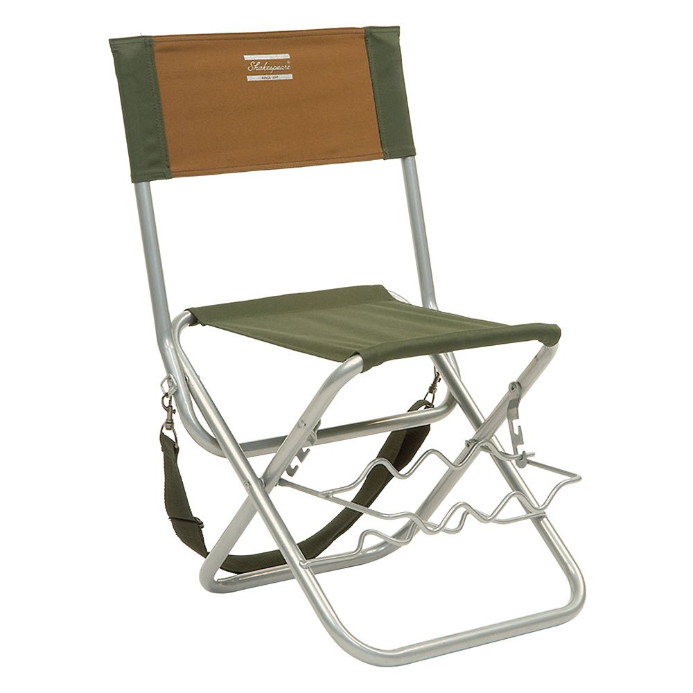 Shakespeare 1154488 Folding Chair With Rod Rest Зеленый  Brown / Green