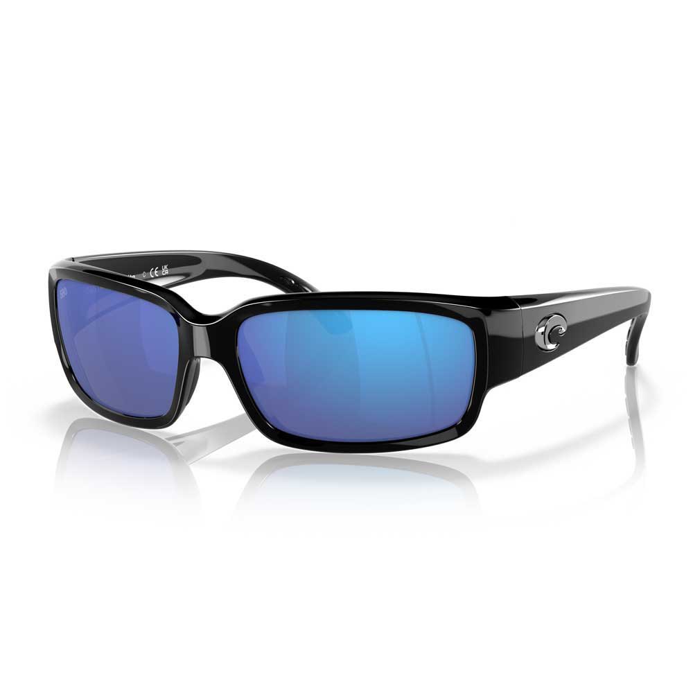 Costa 06S9025-90251359 Зеркальные поляризованные солнцезащитные очки Caballito Shiny Black Blue Mirror 580G/CAT3