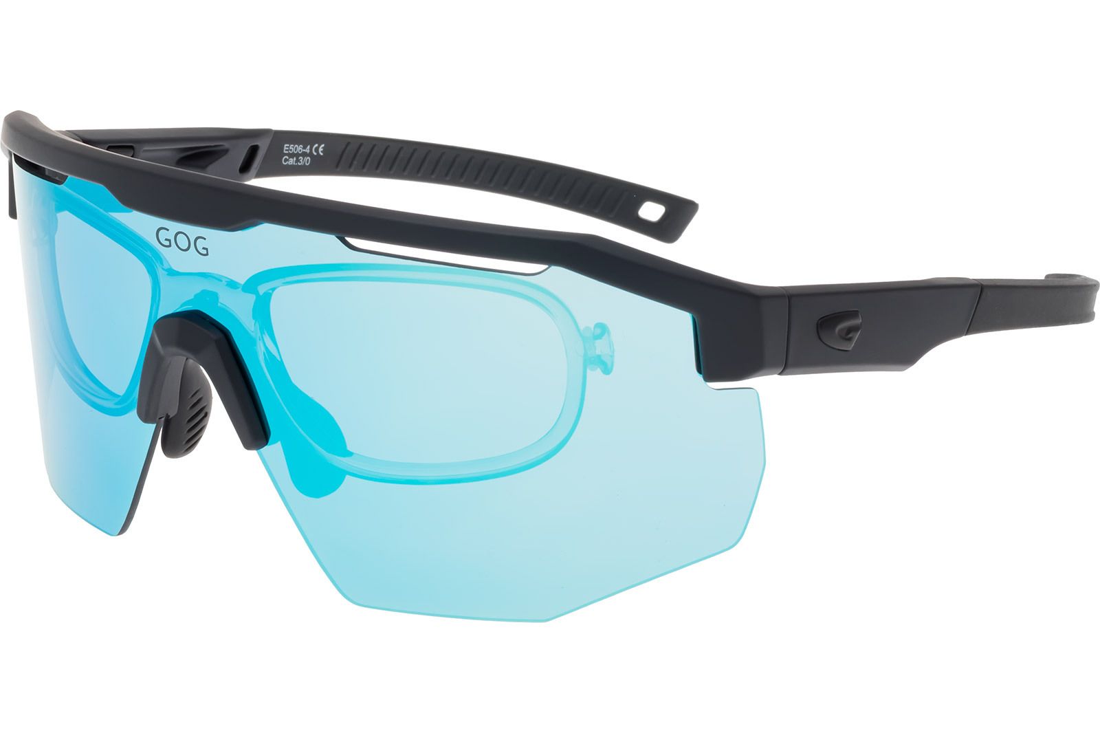 Купить Спортивные очки с диоптриями GOG Argo / Matt Metallic Navy Blue-Black  / White-Blue Lens, rx-e506-4r 7ft.ru в интернет магазине Семь Футов