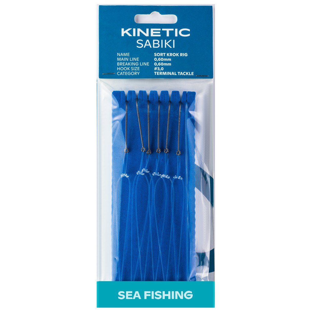 Kinetic F144-007-045 Sabiki Sort Krok Рыболовное Перо 3/0 Голубой Clear