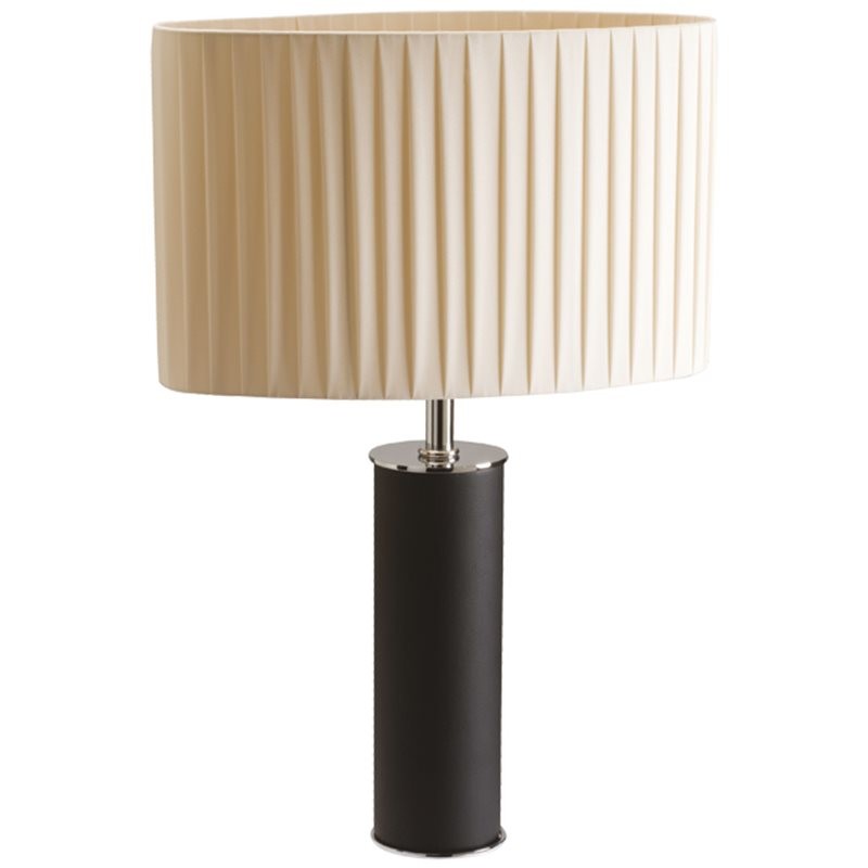 Лампа настольная Foresti & Suardi Tucana TG 8132.C.PC.230 E27 250 В 100 Вт деревянная основа с кожей кофейного цвета