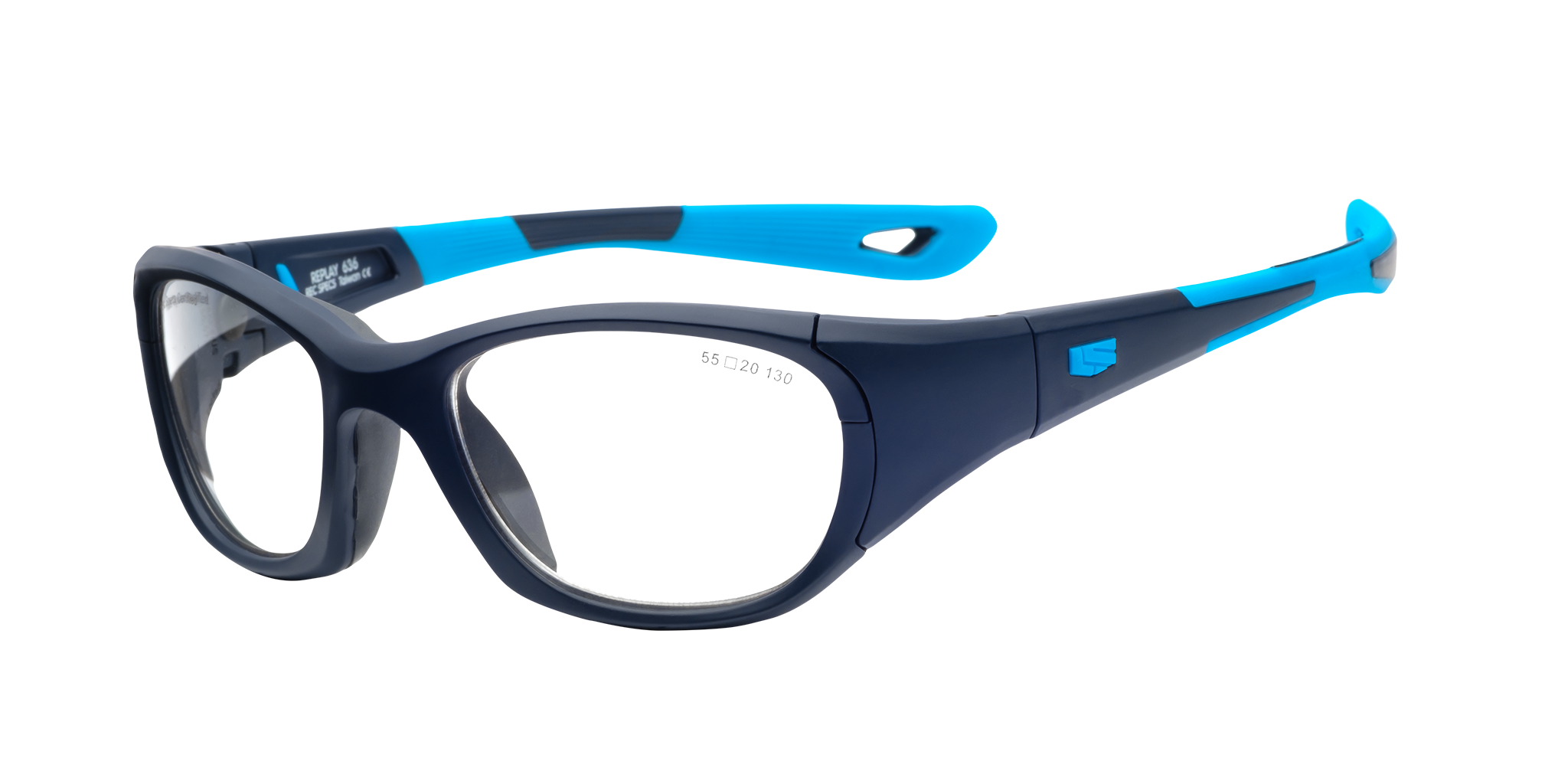 Купить Спортивные очки с диоптриями Rec Specs / Replay XL / Matte Navy Cyan, replaymncy5520130csf 7ft.ru в интернет магазине Семь Футов