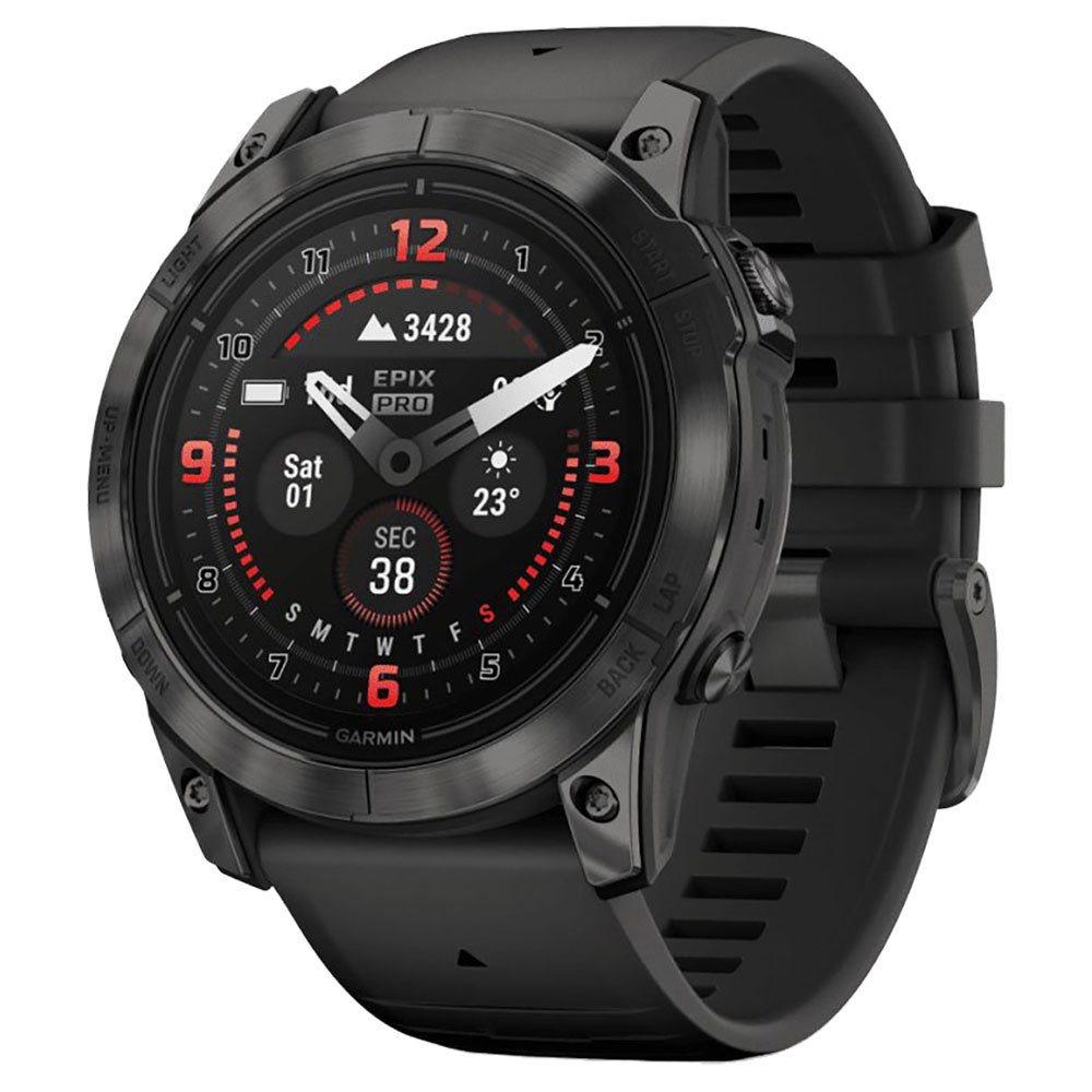 Garmin 010-02804-01 Часы Epix Pro 51 Sapphire Серебристый Carbon Grey DLC Titanium / Black