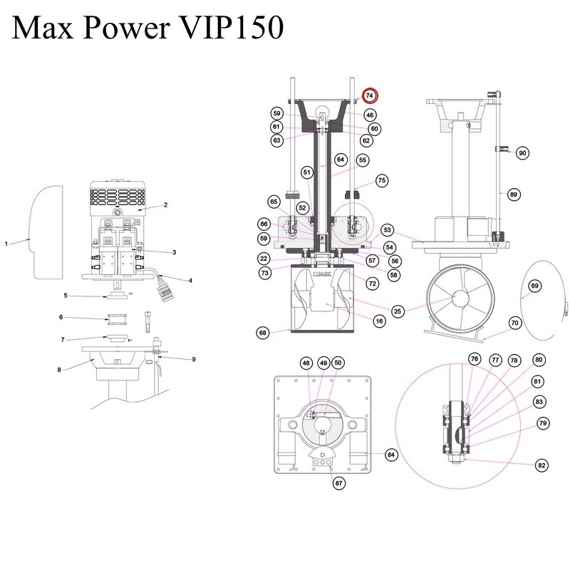 Гайка винтового привода Max Power 312047 для ПУ VIP 150