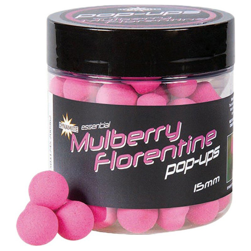 Dynamite baits ADY041615 Fluoro Pop-Ups Mulberry Florentine Натуральная Приманка 78g Розовый 15 mm