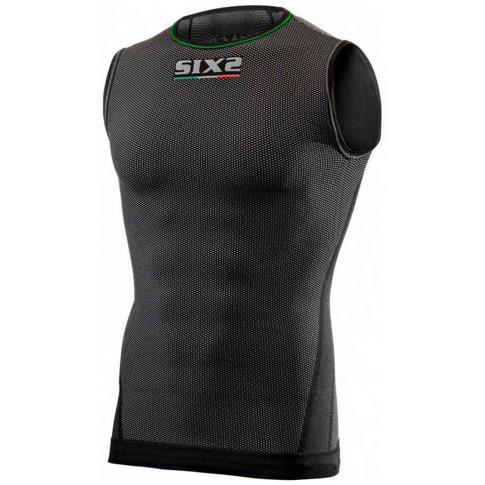 Sixs SML2XSS-NE Безрукавная базовая футболка SML BreezyTouch Черный Black Carbon XS-S