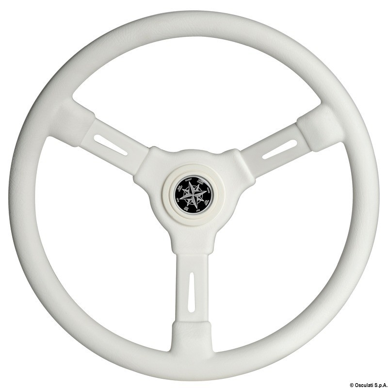 3-spoke steering wheel white 355 mm, 45.158.06