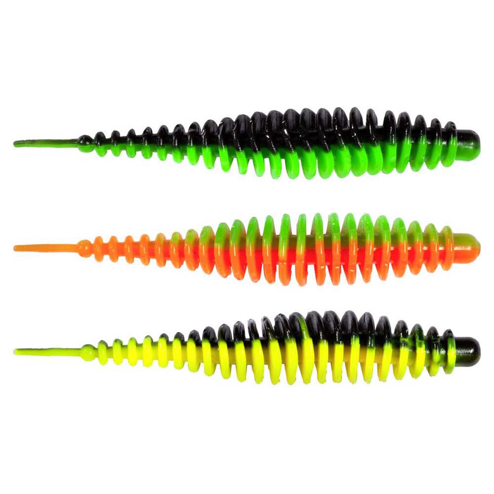 Magic trout 3279101 T-Worm I-Tail 65 Mm 1g Многоцветный Garlic / Neon Green / Black