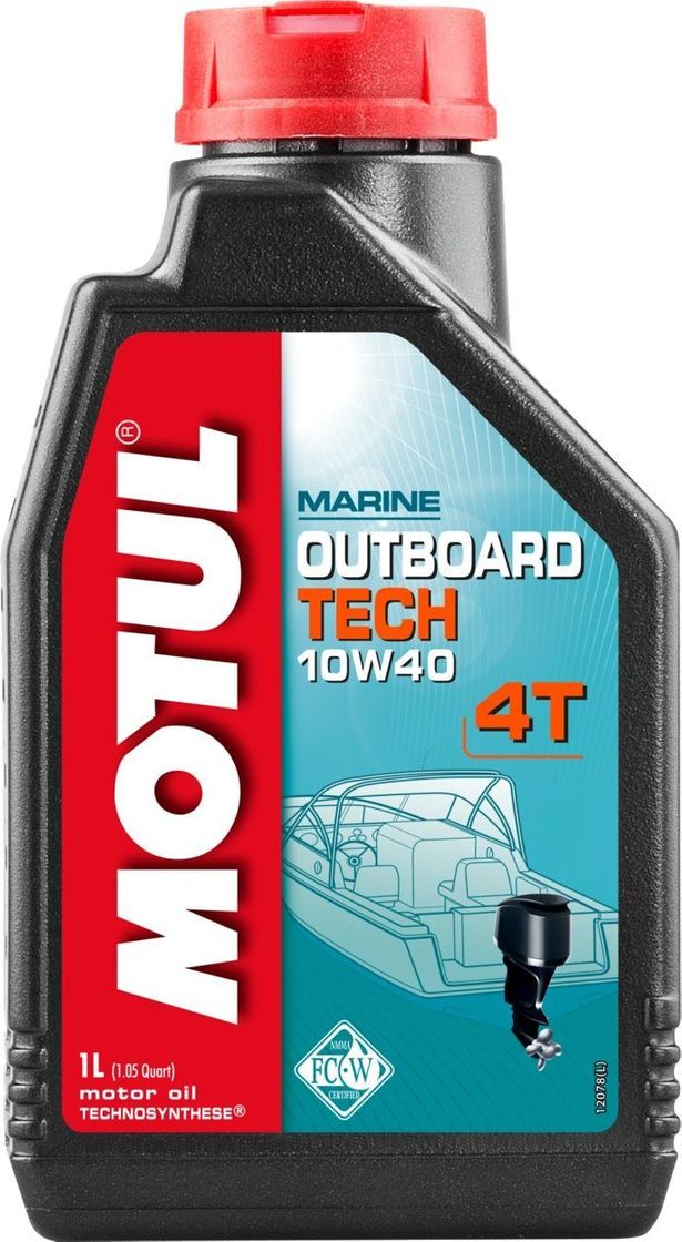 Купить Масло моторное 10W40 Motul Outboard Tech 4T Technosynthese 112751 1л полусинтетическое для 4-х тактных подвесных бензиновых двигателей 7ft.ru в интернет магазине Семь Футов