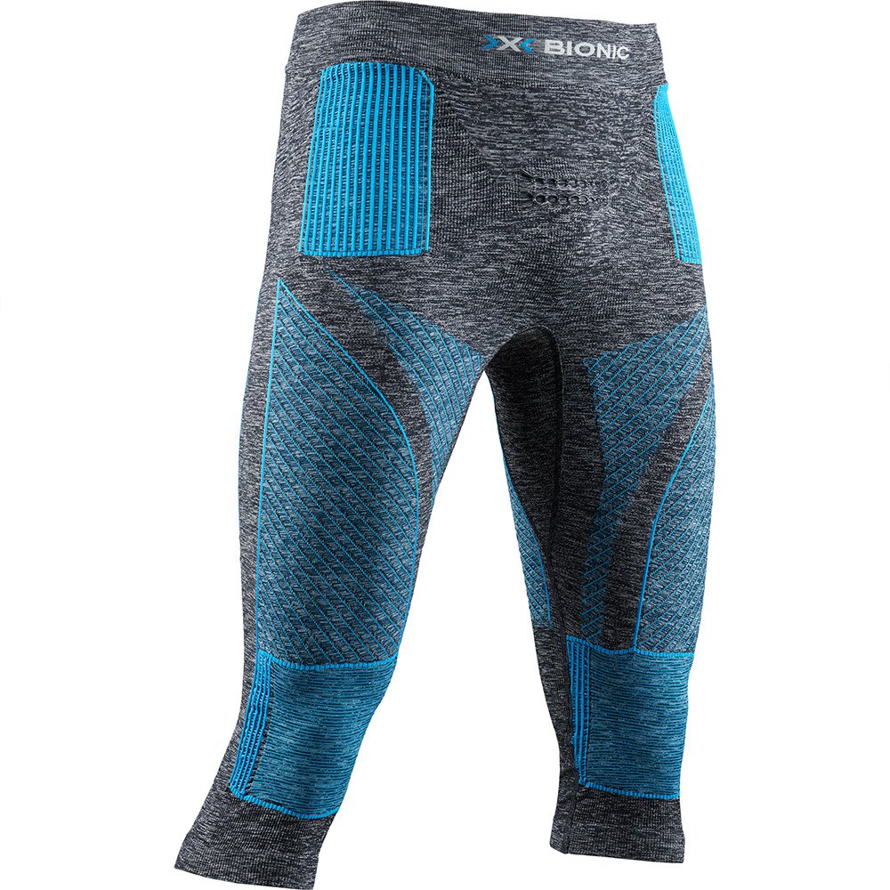 X-BIONIC EA-WP42W19M-G161-XXL 3/4-дюймовые базовые штаны Energy Accumulator 4.0 Голубой Dark Grey Melange / Blue 2XL