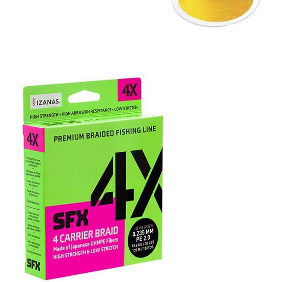 Sufix ASU640729 SFX 4X 320 m Плетеный Бесцветный Hot Yellow 0.400 mm 