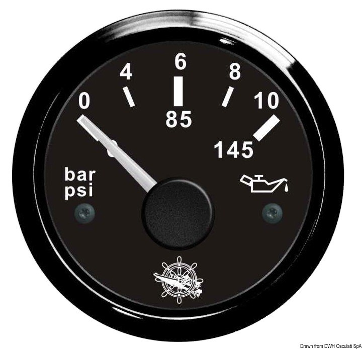 Купить Oil pressure indicator 0/10 bar black/black, 27.320.11 7ft.ru в интернет магазине Семь Футов