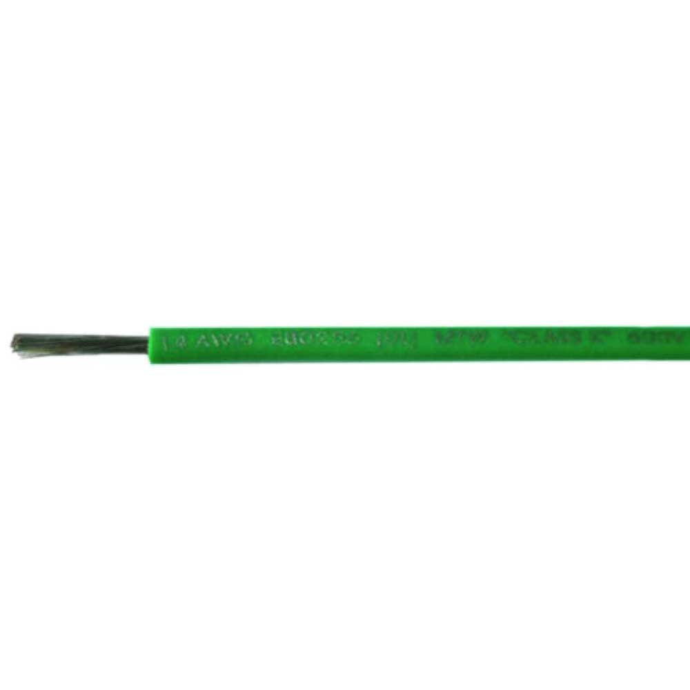 Cobra wire&cable 446-A1014T03100FT Первичная луженая медная проволока 14AWG 30.5 m Зеленый Green
