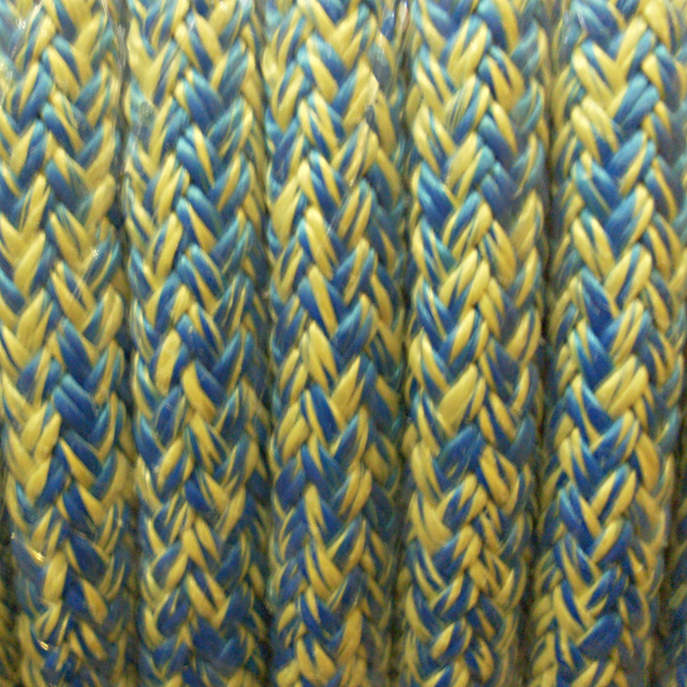 Трос плетеный для крепления кранцев из волокна Kevlar/Pes HT Benvenuti KEW/PES-COVER-B/Y-10 Ø10мм голубой/желтый