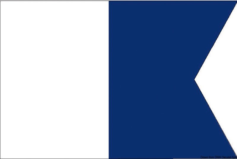 Купить Флаг МСС буква A (Alpha) из искусственной шерсти 20 х 30 см, Osculati 35.445.04 7ft.ru в интернет магазине Семь Футов