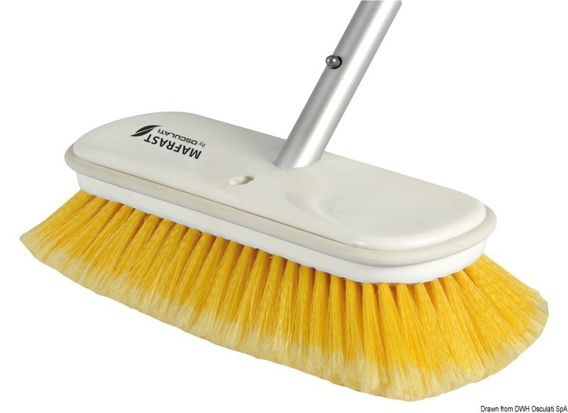 Купить Щётка мягкая Eco 195мм из жёлтого полиэстера/белого пластика, Osculati 36.632.03 7ft.ru в интернет магазине Семь Футов