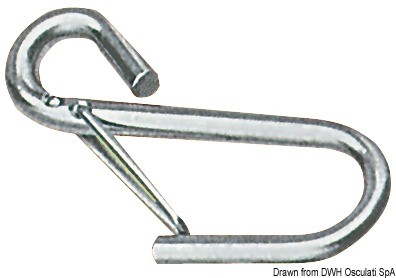 Купить S.S. safety hooks w/spring lock 52 mm, 09.847.00 7ft.ru в интернет магазине Семь Футов